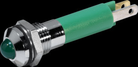 19060351 LED signal light, flashing green, 24 VDC, Ø8 mm, 32 mcd