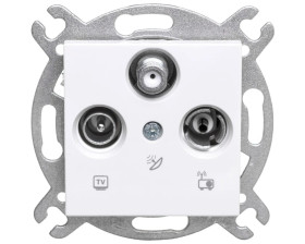 Karre Gniazdo Tv-Sat-Radio Końcowe, Kolor Biały / 90963641