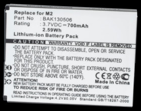 Cordless phone battery, Li-Ion 3,7 V, 700 mAh