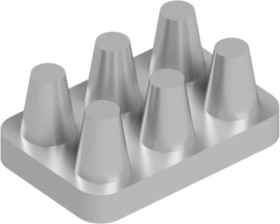 Pin heatsink, (L x W x H) 18 x 12 x 7.5 mm, 9 to 4.6 K/W, natural aluminum, 10006875