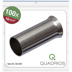 Quadrios 22C481 Ferrule 16 mm&#xB2; 100 pcs Not Insulated Universal Design