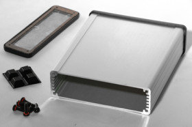 Aluminum RF enclosure, (L x W x H) 120 x 104 x 32 mm, natural, IP54, 1457L1201E