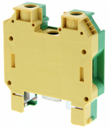 Kostka zaciskowa na szynie DIN Omron poziomy: Pojedynczy 10 → 1/0AWGŚruba XW5G 1 kV