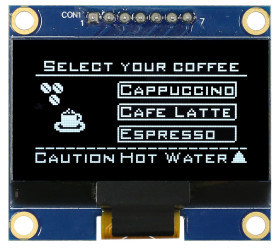 Wyświetlacz OLED 1.54cal Biały macierz pasywna 128 x 64pikseli Midas COB SPI