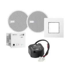 Odbiornik Bluetooth, montowany w ścianę, biały z głośnikami 2,5'', 52908