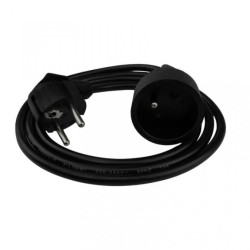 Przedłużacz 1-gniazdowy 1.5m z/u 3x1.0mm2 CZARNY