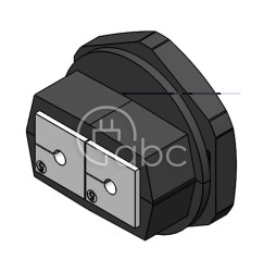 Dławnica kablowa dzielona KVT 50, na 2 moduły KT małe, czarna, 45031