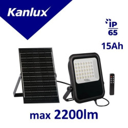 Oprawa solarna LED FL SONE SLR L NW-GR 3,2V DC Li‑FePO4 15000mAh IP65 IIIkl. max 15W max 2200lm barwa neutralna 4000K 36607