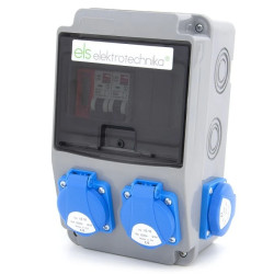 Rozdzielnica budowlana ogrodowa 4*GS 230V + zabezpieczenia + certyfikowany licznik MID, 6NO42C00L