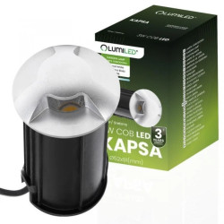 Lampa Najazdowa Dogruntowa Schodowa 3x3W LED IP44 Srebrna KAPSA LUMILED