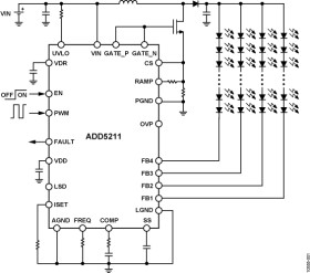 Four-String, White LED Driver for LCD Backlight Applications