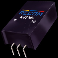 80099231 DC/DC converter R78HB, 36-72 Vin, single, 24 Vout, 300 mA, SIP-3