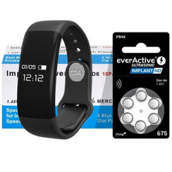 180 x baterie do aparatów słuchowych everActive ULTRASONIC IMPLANT HD 675 + smartband CA Verve CA-2100