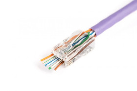 Wtyk RJ45 (8P8C) przelotowy kat.6 nieekranowany AWG 26-24 /woreczek zawiera 100szt./ X-ML-6U-EZ