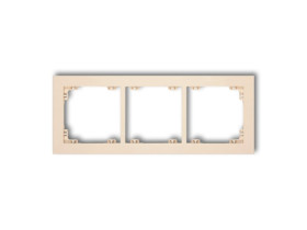 DECO Ramka 3 potrójna uniwersalna z tworzywa beżowy 1DR-3 KARLIK