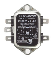 Filtr EMI 1A 1-fazowy 1MΩ 250 V AC/DC 400Hz 12 mH Schaffner Montaż w obudowie