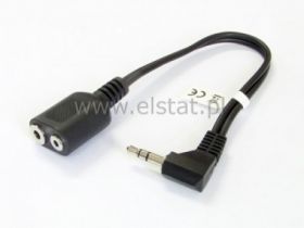 Jack 3,5/ 3pola - 1xGN 2,5 1xGN3,5 stereo 0,22m