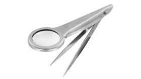 Szkło Powiększające, Typ: Pęseta Z Lupą, Powiększenie: 1.75X, Śr.: 35Mm