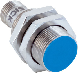 Czujnik zbliżeniowy M18 Indukcyjny 8 mm SICK Montaż na płytce drukowanej 10 → 30 V DC długość 49.4mm cylindryczny