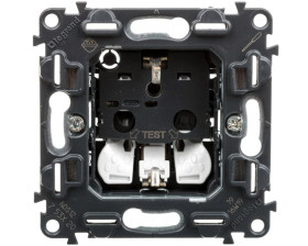 VALENA ALLURE Gniazdo SCHUKO pojedyncze z/u z przesłoną zaciski automatyczne sprężynowe 753020
