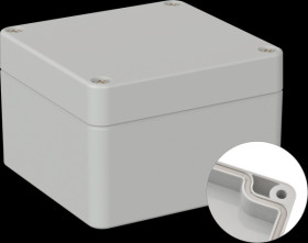 Industrial housing, 82 x 80 x 55 mm, IP66, light gray