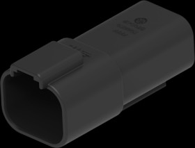 Pin housing, 4 pole, for DEUTSCH DT series, DT04-4P-E004