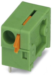 PCB terminal, 1 pole, pitch 7.62 mm, AWG 24-16, 17.5 A, spring-clamp connection, green, 1790500