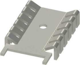 Finger shaped heatsink, (L x W x H) 35.6 x 22 x 6.7 mm, 21 K/W, black anodized, 10034969