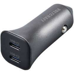 VOLTCRAFT VC-15257660 Car USB charger 40W 2x USB-C Power Delivery 3.0 Silver