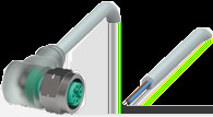 Sensor actuator cable, M12 cable socket, angled, A to open end, 3 pole, 2 m, PUR, gray, 4 A, 221454