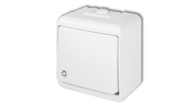 Junior Przycisk /Światło/ Biały Ip54 Whe-5