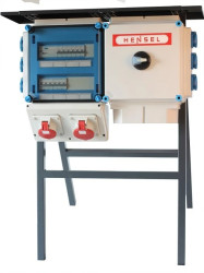 Rozdzielnica budowlana z daszkiem 1x32A/3 1x16A/3 6x16A/1 IP 44 wył. gł. 63A Mi-RBT/KE-D 400001