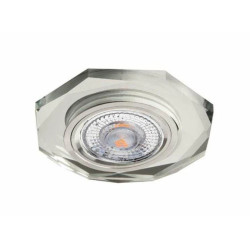 Oprawa szklana GLASSO-S OCTAGON srebrna 90x8 halogenowa wpuszczana