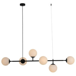 Lampa wisząca czarna białe kulki ALISA LP-005/6P BK/WH Light Prestige