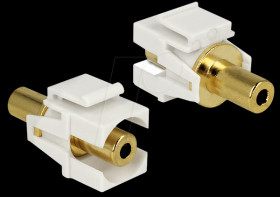 86336 Keystone jack, 3.5-mm socket > socket, gold-plated