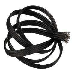 Oplot na przewody 10mm - Oplot poliestrowy / Plecionka - black - 1mb