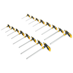 Siegen S0916 T-Handle TRX-Star &amp; Hex Key Set 16pc
