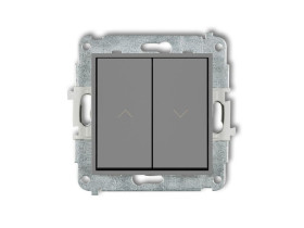 MINI Wyłącznik żaluzjowy zwierny przycisk szary mat 27MWP-8 KARLIK