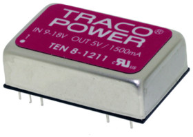 DC converter, 36-75 VDC, 6.6 W, 1 output, 3.3 VDC, 80 % efficiency, TEN 8-4810