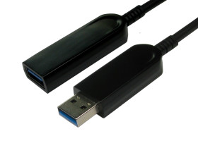 Przedłużacz USB Złącze A USB Złącze B USB dł. 20m Przewód USB USB 3.0 kolor: Czarny