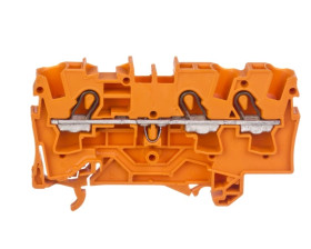 Złączka szynowa 3-przewodowa 4mm2 pomarańczowa 2004-1302 TOPJOBS