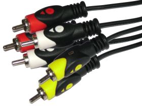 KABEL 3xRCA-3xRCA 5.0m ŁEZKA