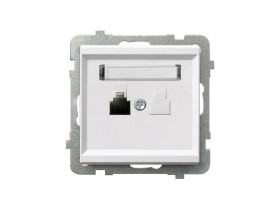 SONATA Gniazdo telefoniczne niezależne biały GPT-1R/m/00 OSPEL