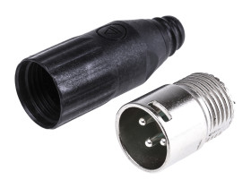 Złącze XLR 3 -pinowe Montaż na kablu Męski Naturalny