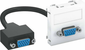 Nośnik multimedialny VGA 45x45mm rws OBO Bettermann, 6104658, biały, (S x W x G) 45 x 45 x 9 mm