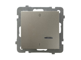 AS Wyłącznik 2-biegunowy z podświetleniem niebieskim satyna light ŁP-11GS/m/45 OSPEL