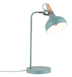 Lampka biurkowa Neordic Juna 1x20W E14 ziel/miedz/drewno 230V met/drewno PL79651