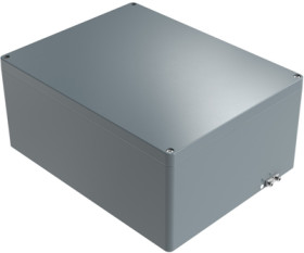 Aluminum EX enclosure, (L x W x H) 404 x 313 x 181 mm, gray (RAL 7001), IP66, 253140180