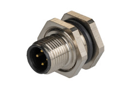 Złącze wielostykowe przemysłowe 4-pinowe M12 Montaż tylny Wtyczka RS PRO