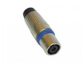 Gniazdo mikrofonowe XLR 3pin żeńskie na kabel M25 metal z odgiętką